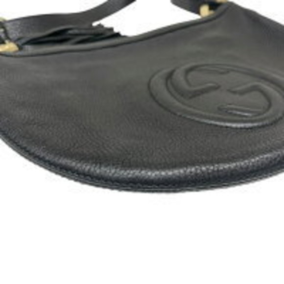 Gucci SOHO Shoulder Bag Leather Pochette Crossbody Black - Picture 5 of 7